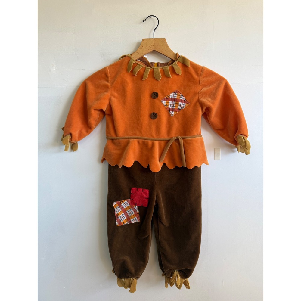 Miniwear Toddler Scarecrow Costume 18 Months Orange Brown Velour Halloween